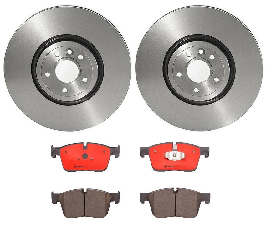 Jaguar Brembo Brakes Kit - Pads and Rotors Front (350mm) (Ceramic) T4N1803 - Brembo 3269327KIT